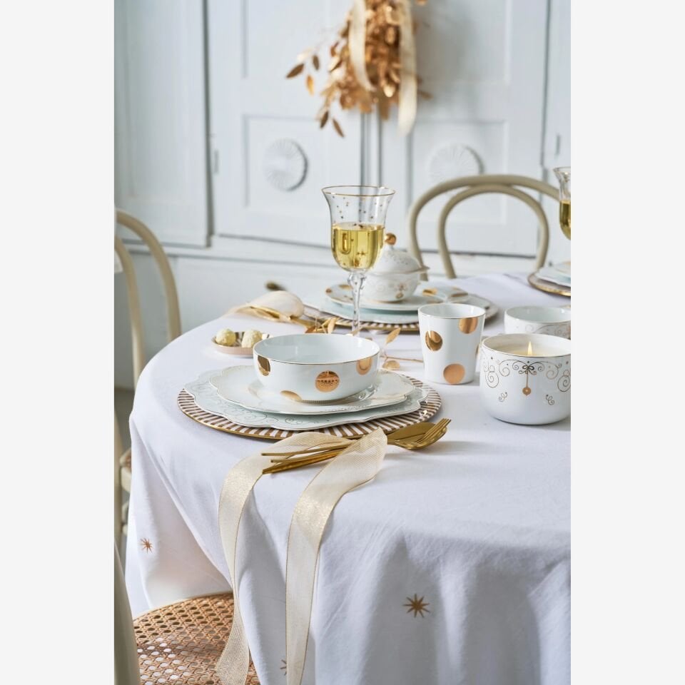 Dot Delight  Altın / Beyaz Kase Altın/Beyaz - 15cm