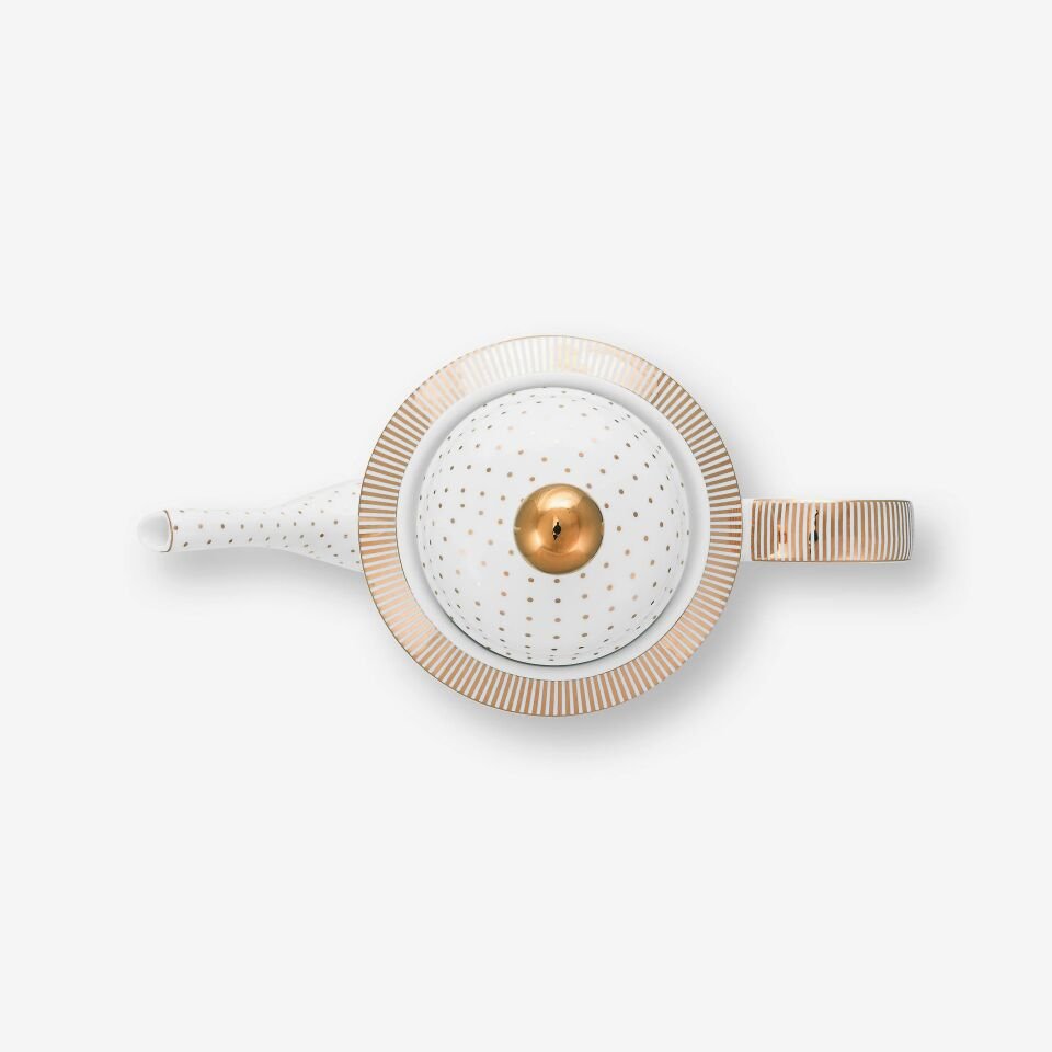 Dot Delight Demlik 1200ml Altın/Beyaz - 1200ml