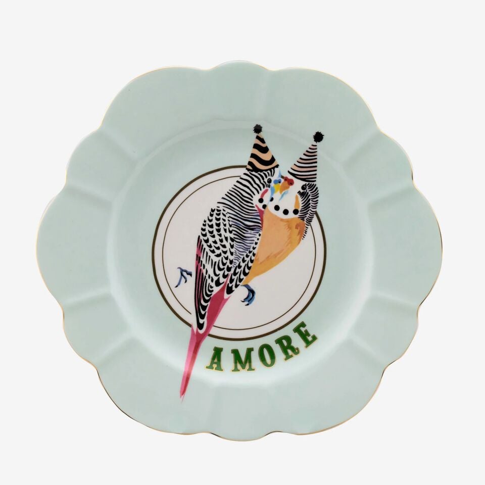 ANIMALS TABAK 23cm 23cm - Papağanlı