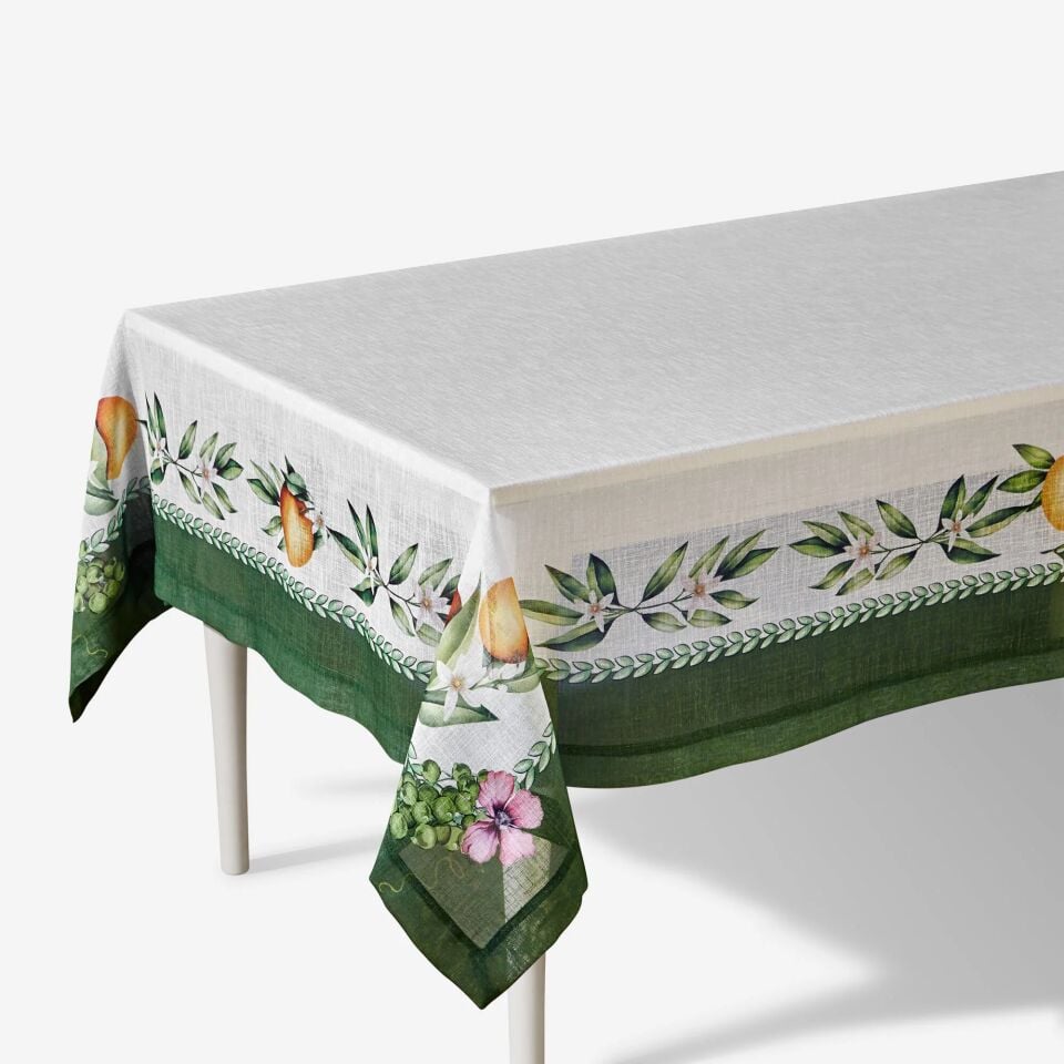 Chiara Alessi Polyester Masa Örtüsü 160X240 Cm Yeşil