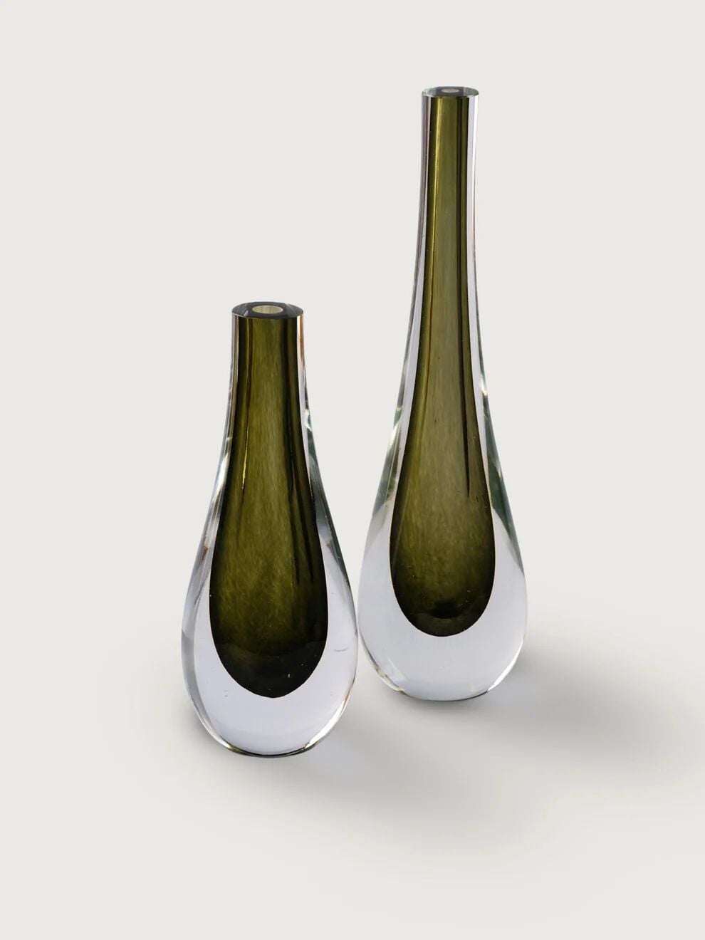 Murano Renkli Cam Vazo Yeşil - 33x9cm