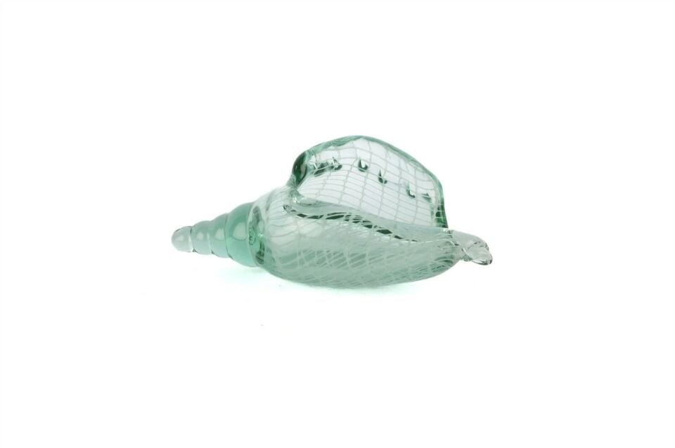 İstiridye Cam Dek Obje Yeşil - 22x9cm