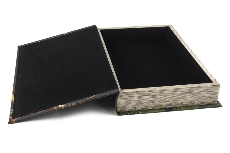 Siyah African Life Kitap Kutu Siyah - 30x20x5cm