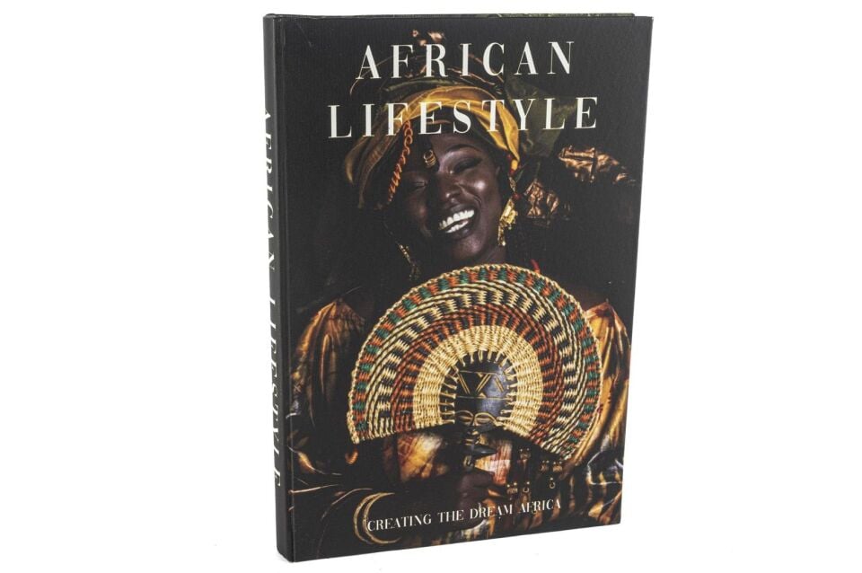 Siyah African Life Kitap Kutu Siyah - 35x24x3cm