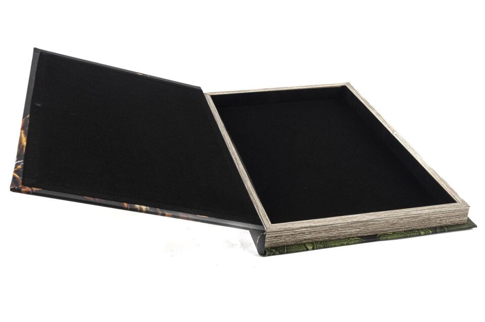 Siyah African Life Kitap Kutu Siyah - 35x24x3cm