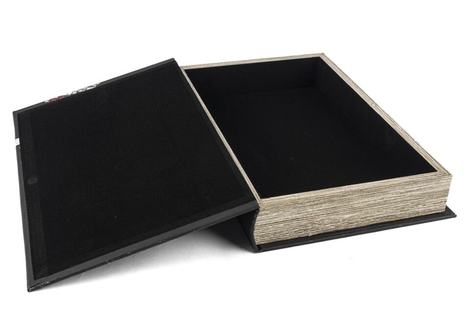 Siyah East Meets West Kitap Kutu Siyah - 30x20x5cm