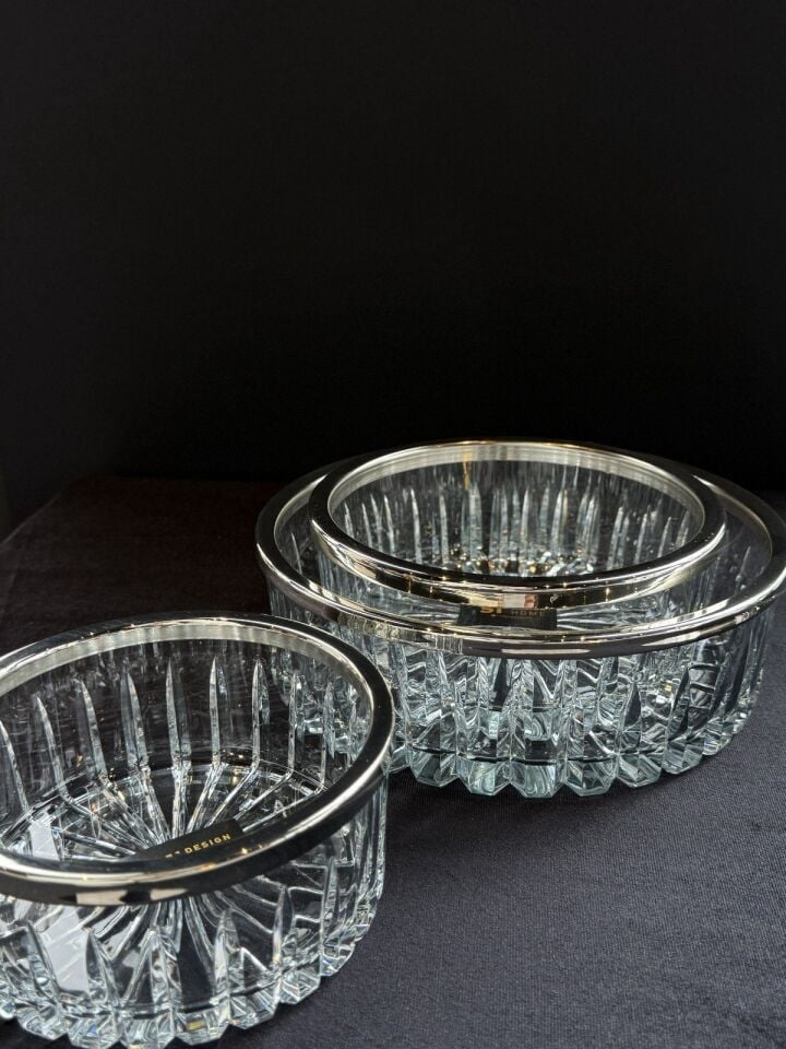 SELECT YAYVAN CAM KESME KASE Gümüş - 25x8cm