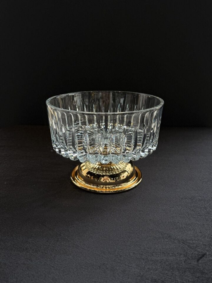 SELECT AYAKLI SALATA KASESİ Gold - 19cm