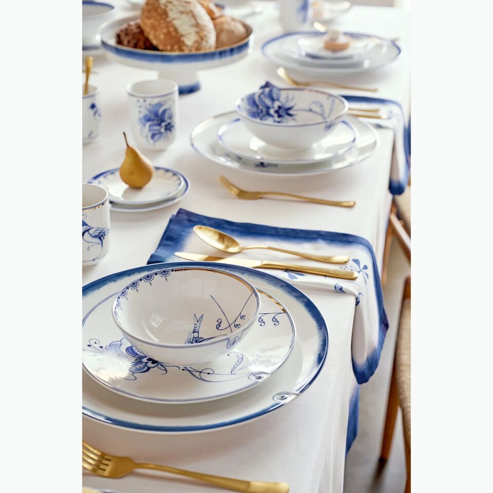 Blue Bird Beyaz Porselen Kase