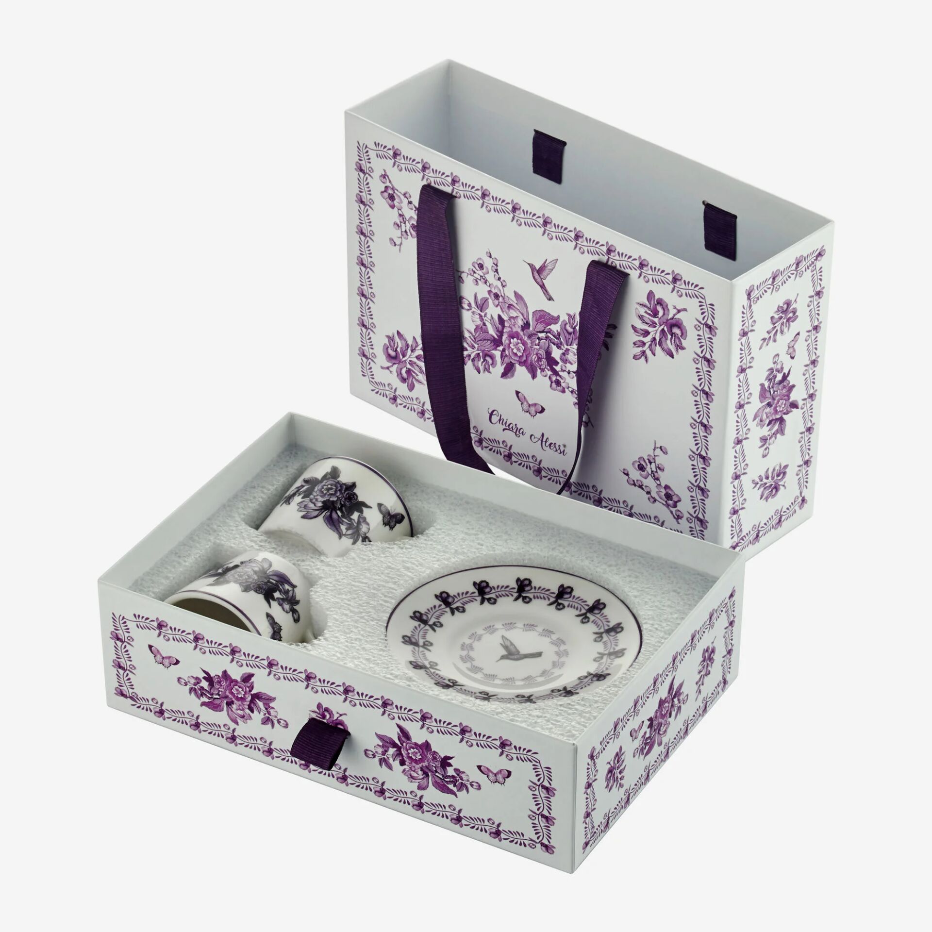 Primavera 2'LI Türk Kahvesi Fincanı Seti Mor