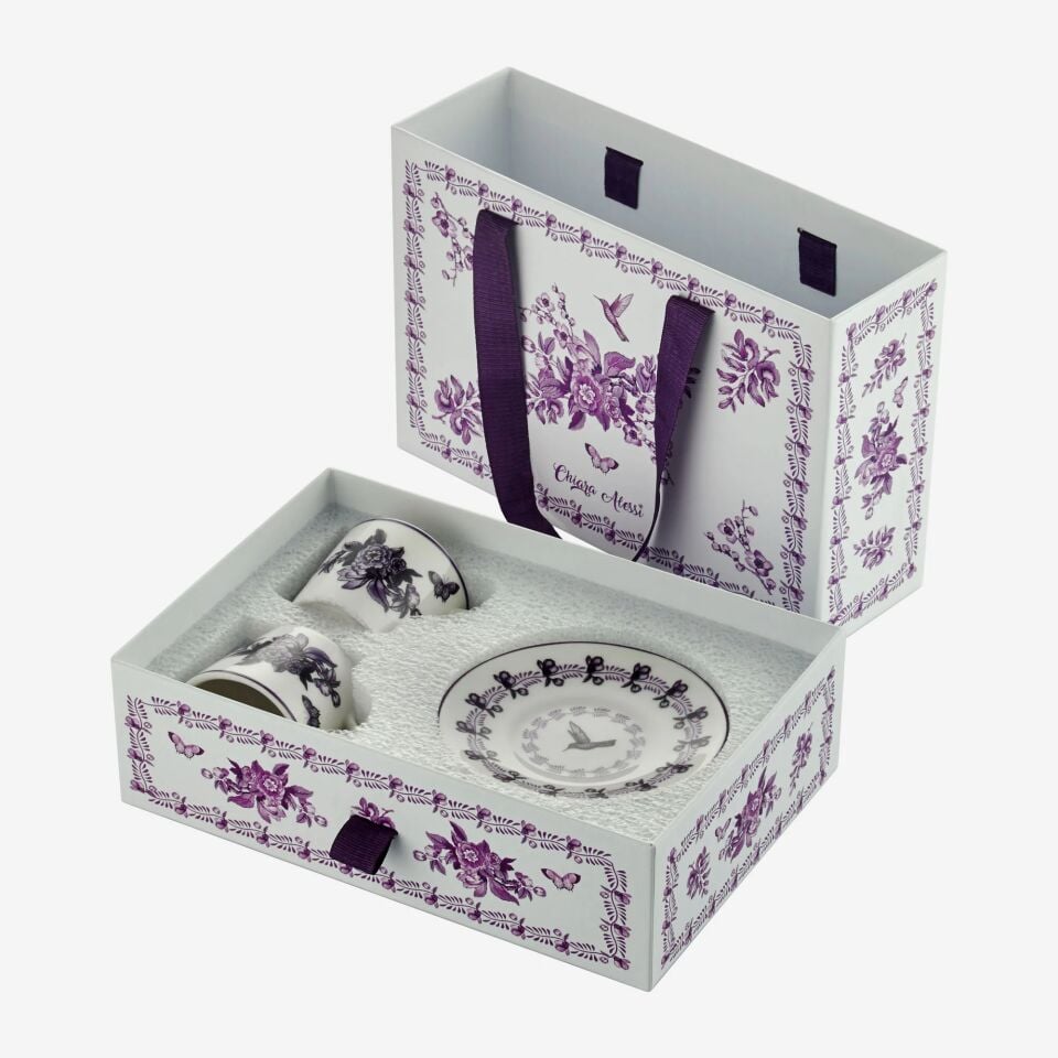 Primavera 2'LI Türk Kahvesi Fincanı Seti Mor