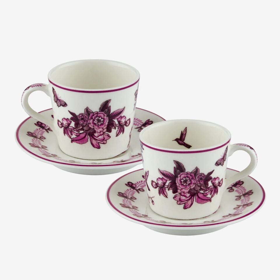 Primavera 2'LI Türk Kahvesi Fincanı Seti Pembe