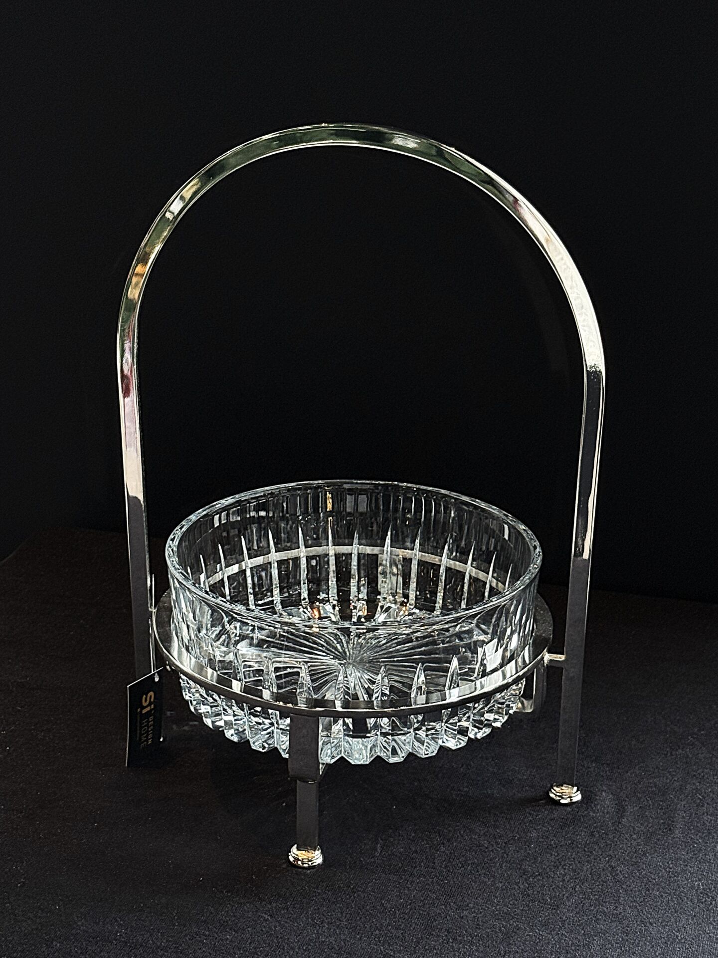 GÜMÜŞ CAMLI SALATA KASESİ Gümüş - 19cm