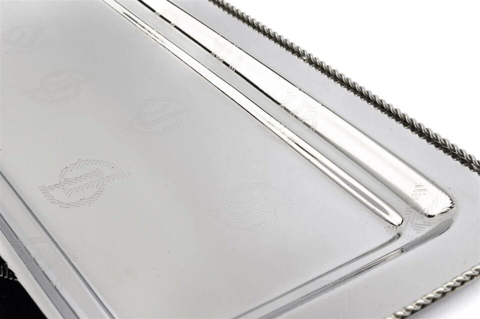 Darly Gümüş Metal Dik Tepsi 38x18cm