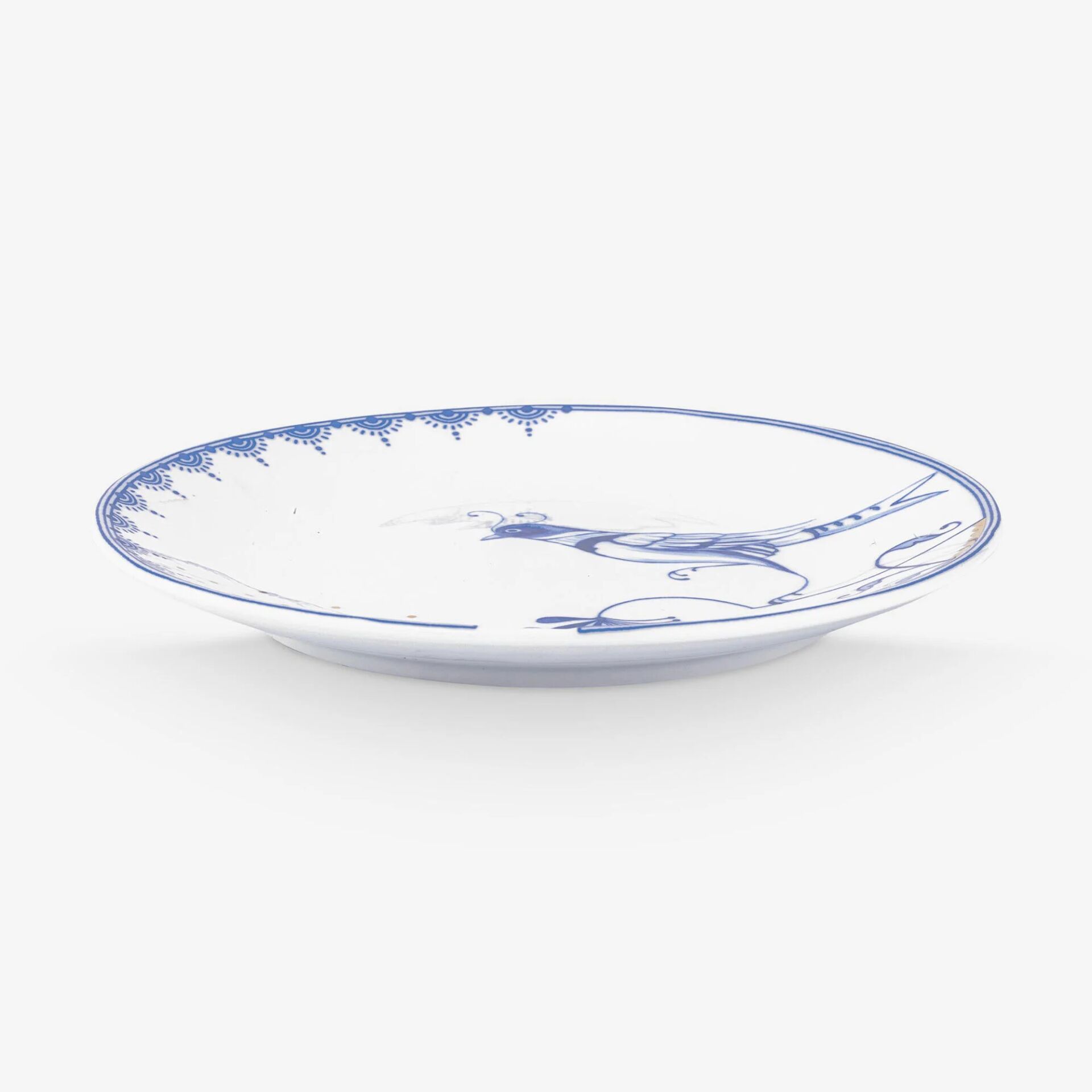 Blue Bird Beyaz Porselen Pasta Tabağı 18 Cm