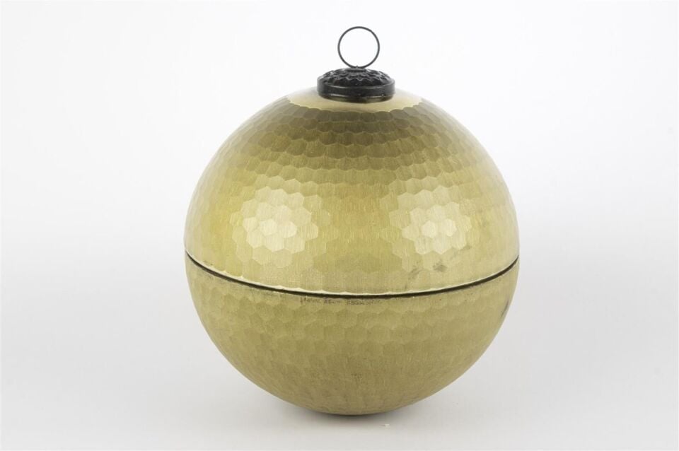 Green Gold Kapaklı Cam Mum Bergamot Gold - 18x19cm