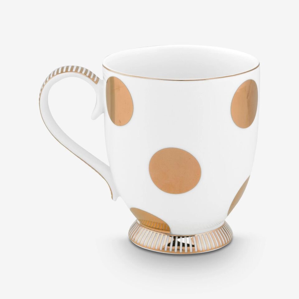 Dot Delight  Altın / Beyaz Mug