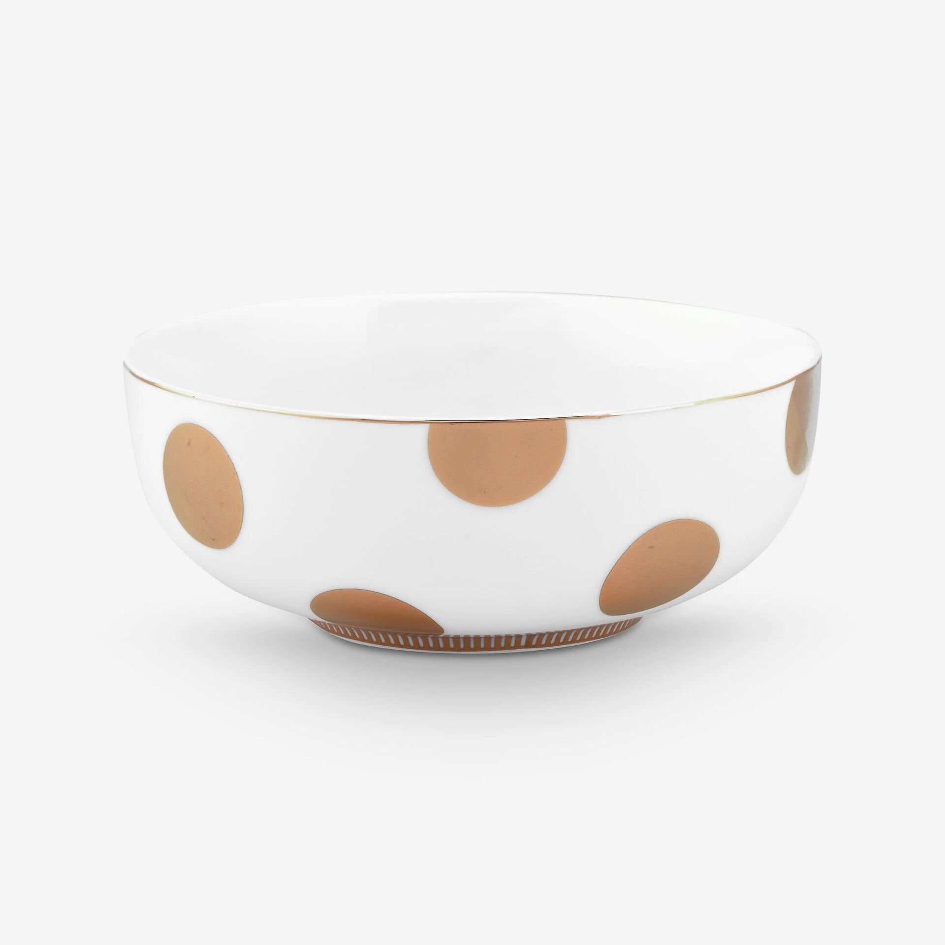 Dot Delight  Altın / Beyaz Kase