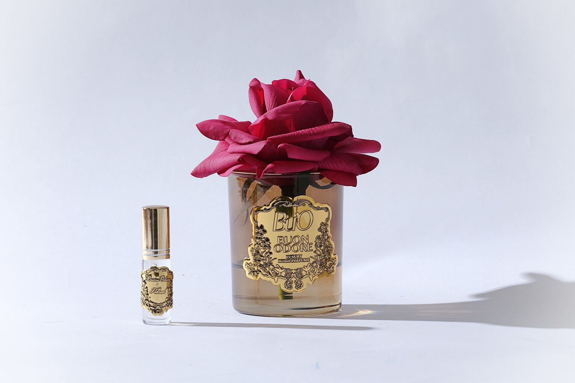 AMBER CAM GOLD TEK GÜL Bordo