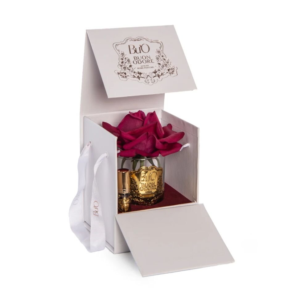 Cam Gold Tek Gül Luxury Home Perfume Bordo