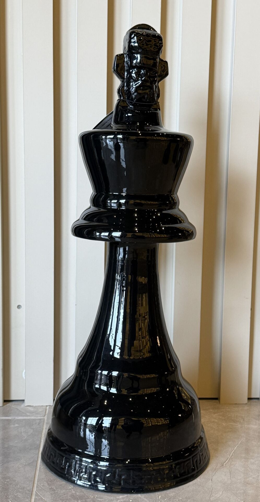 Şah Siyah Dekor Satranç Taşı 24x60cm