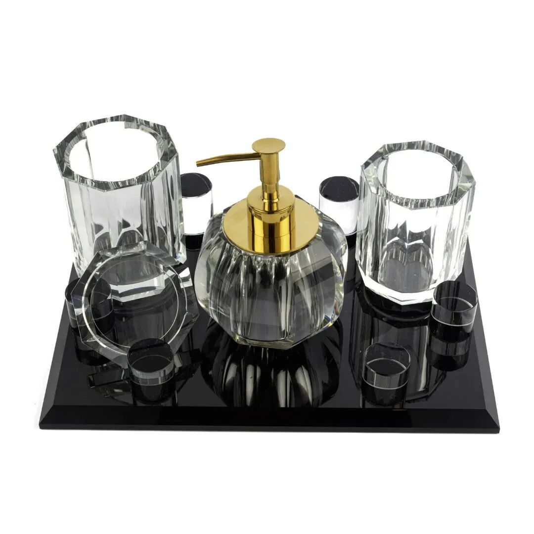 4 prc Banyo Seti 30x21cm Şeffaf