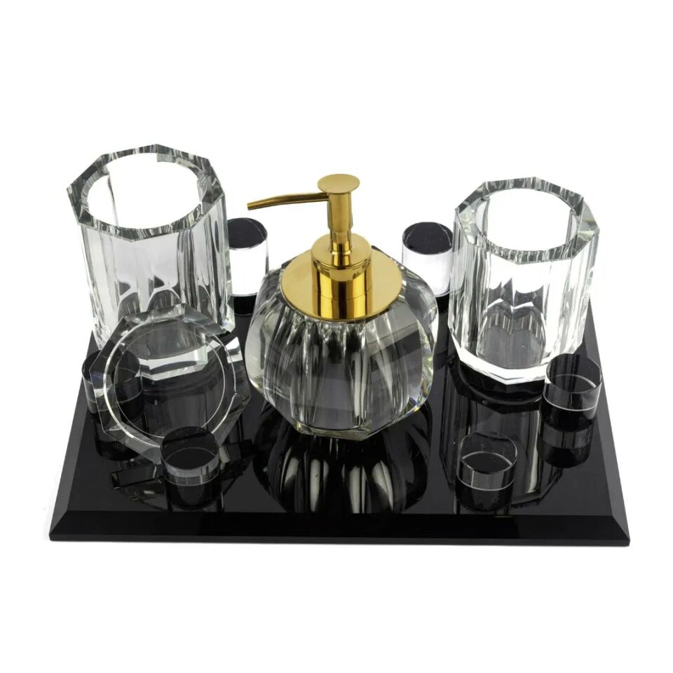 4 prc Banyo Seti 30x21cm Şeffaf