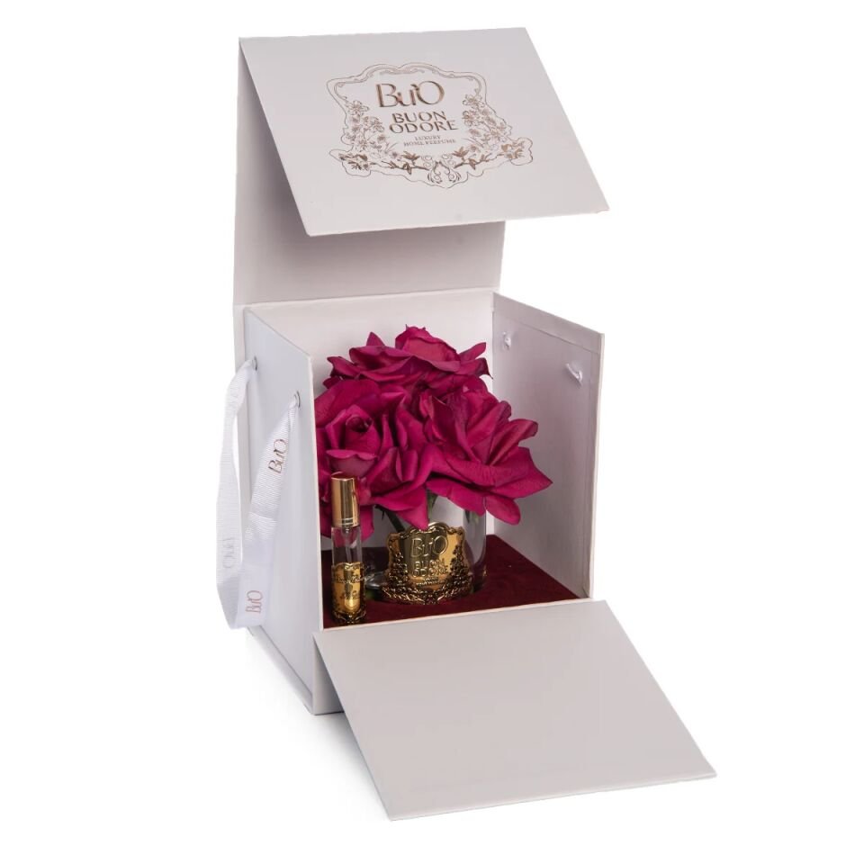 Cam Gold 5 Gül Luxury Home Perfume Bordo