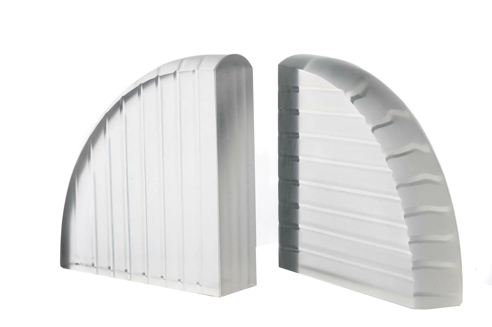 Frosted Cam Kitap Tutucu 29x4x15cm Şeffaf