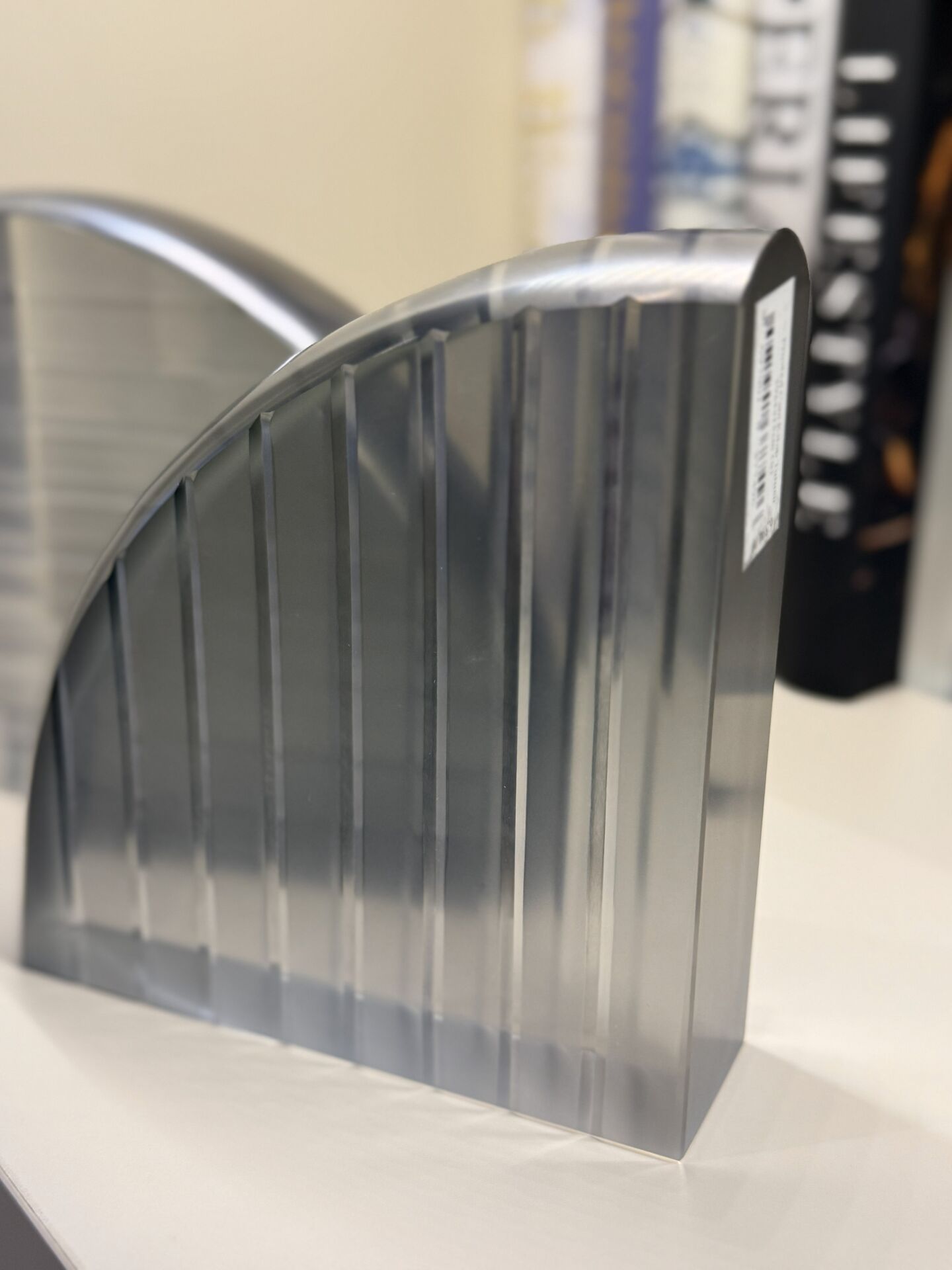 Frosted Cam Kitap Tutucu 29x4x15cm Gri