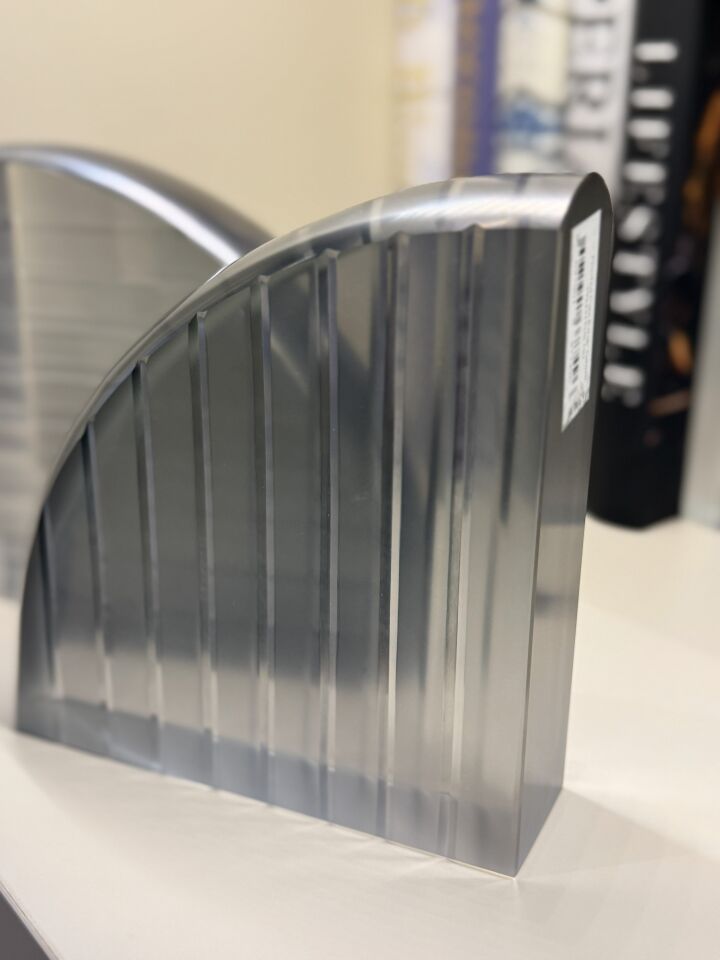 Frosted Cam Kitap Tutucu 29x4x15cm Gri