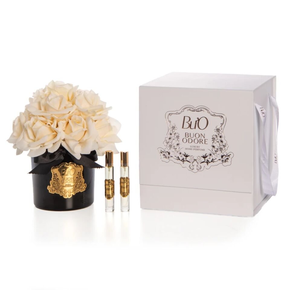 SİYAH CAM GOLD 14 GÜL