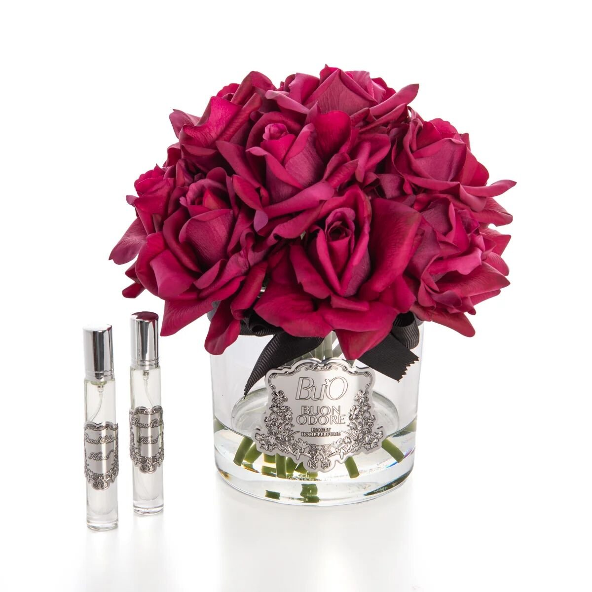 Cam Silver 14 Gül Luxury Home Perfume Bordo