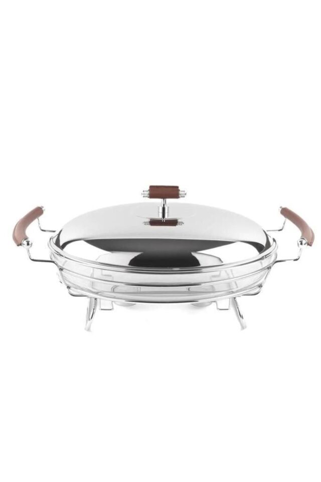 Nappa Cam  Kapaklı Oval Servis 46x30x20cm