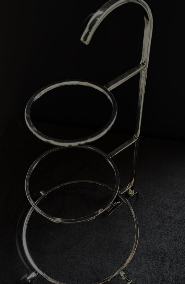 GÜMÜŞ 3 KATLI TABAK STAND 13X17X25 cm h:53