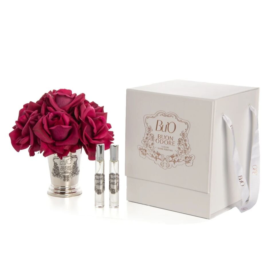 Silver Pirinç 7 Gül Luxury Home Perfume Bordo