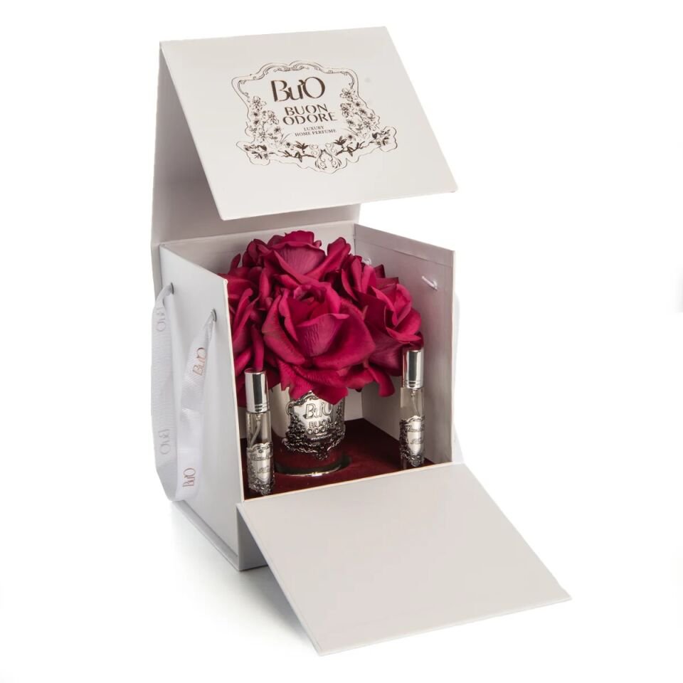 Silver Pirinç 7 Gül Luxury Home Perfume Bordo