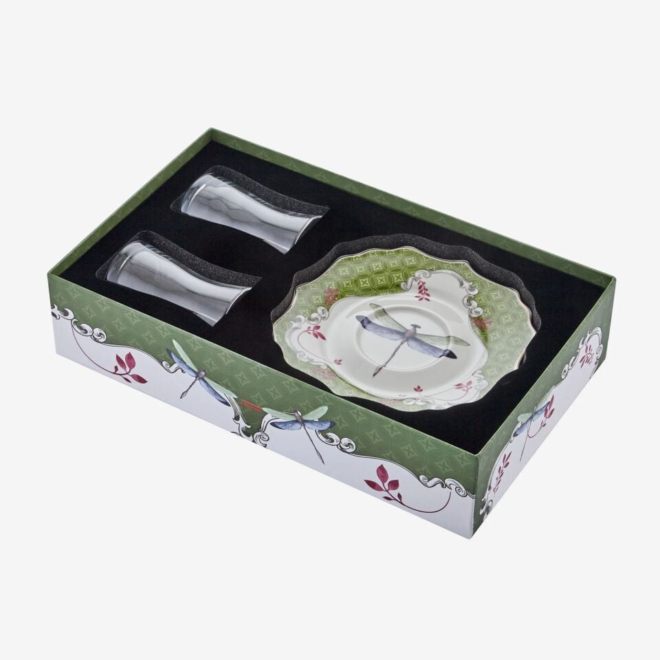 ALLURE 2'Lİ ÇAY TABAĞI SETİ Yeşil