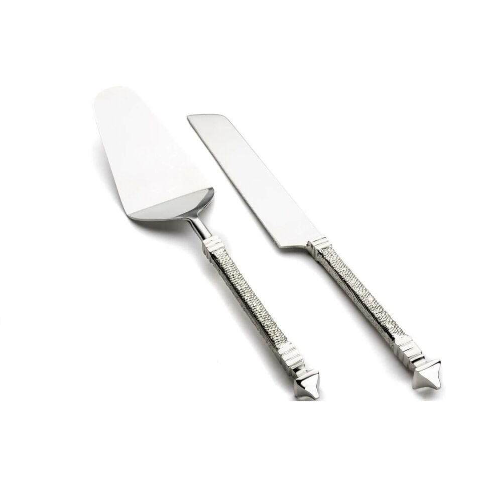 Lulu Gümüş 2li Kek Servis Seti