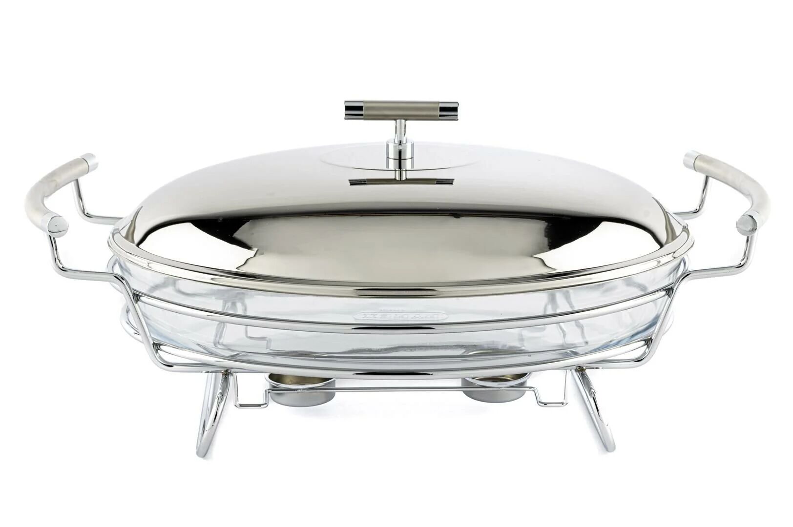 Perle Çelik Kapaklı Oval Isıtıcılı Servis 46x25x21cm