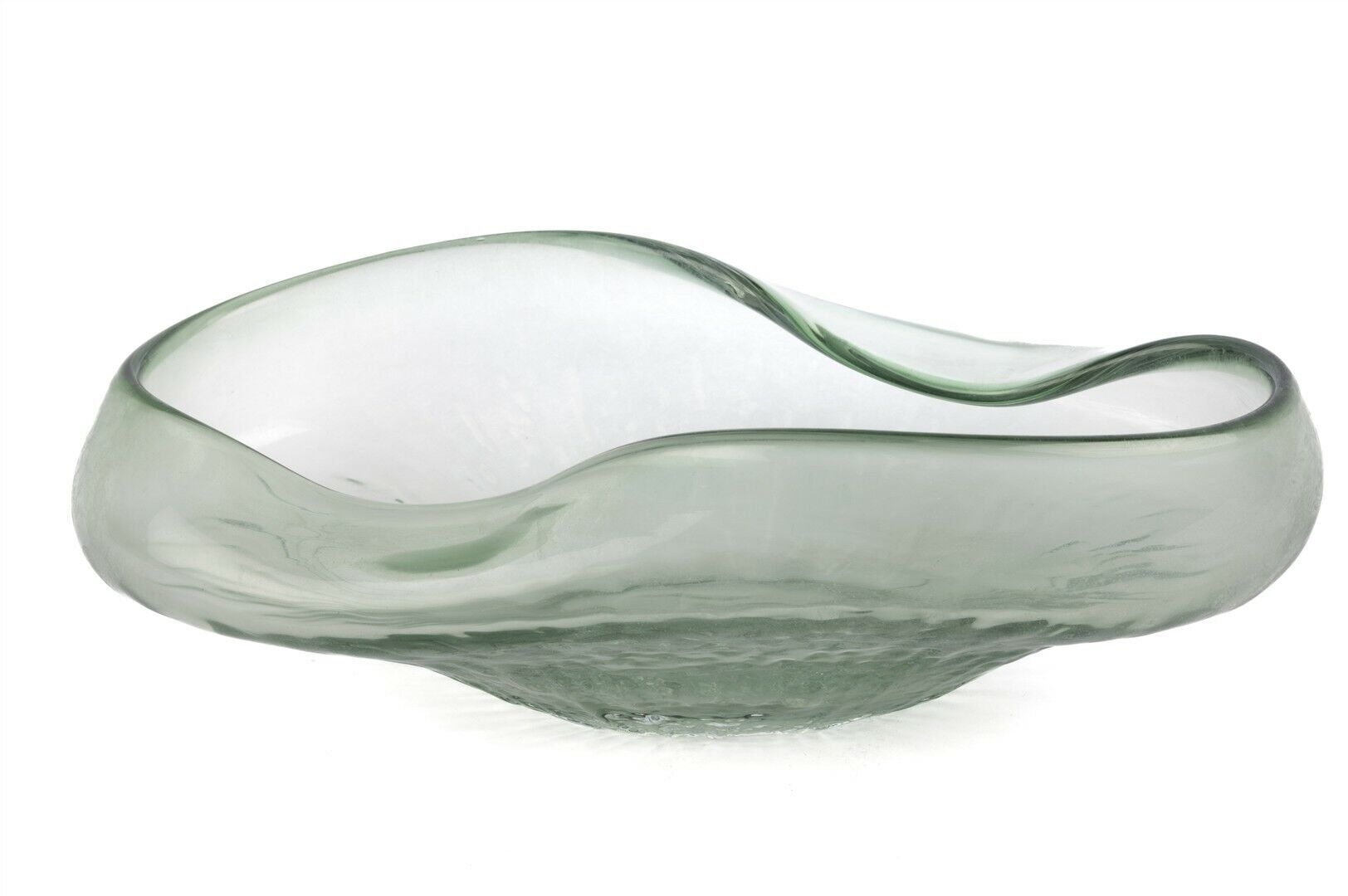 Yeşil Cam Dekor Tabak 40x23x13cm