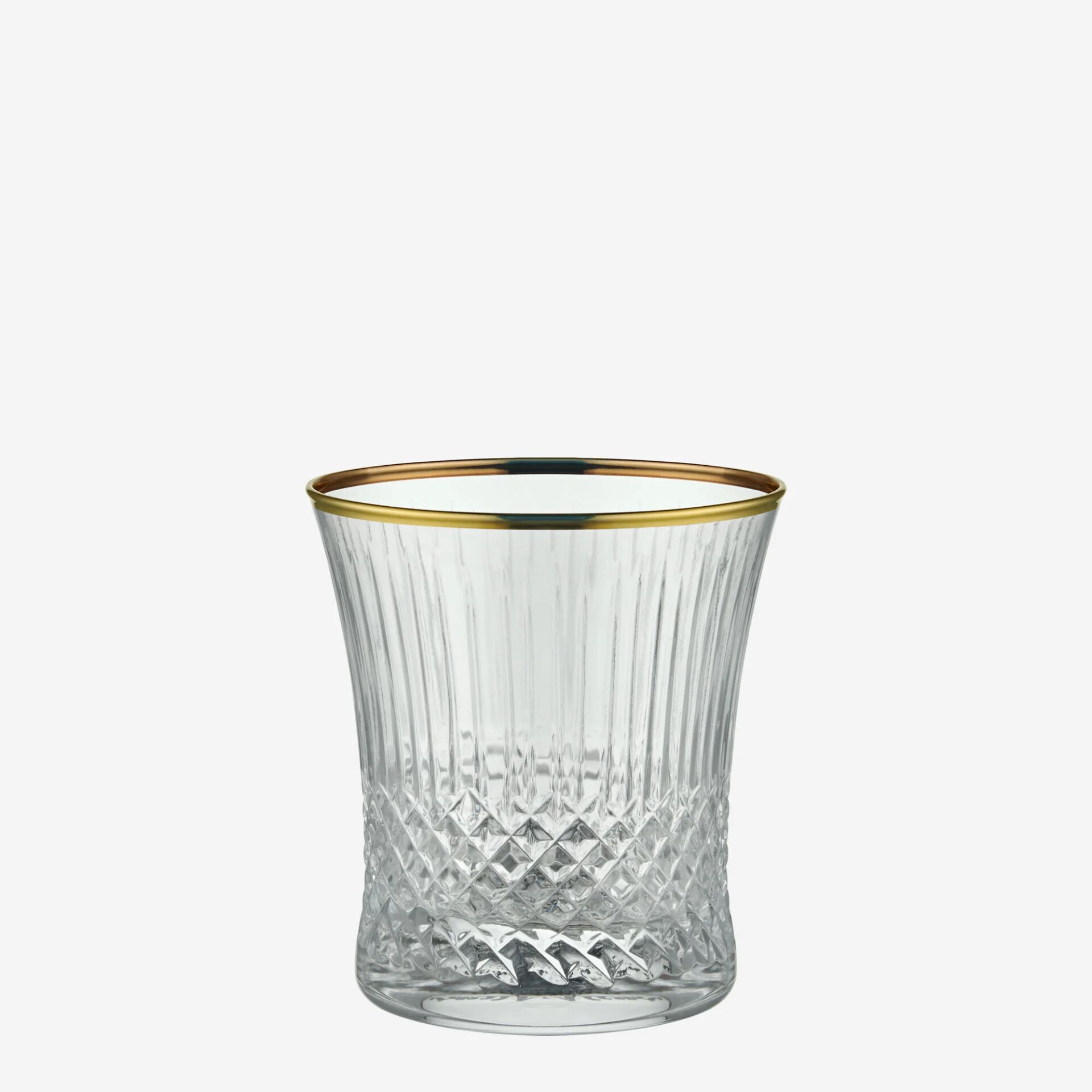 KRISTAL KESME SU BARDAĞI ALTIN DEKORLU 240 cc.