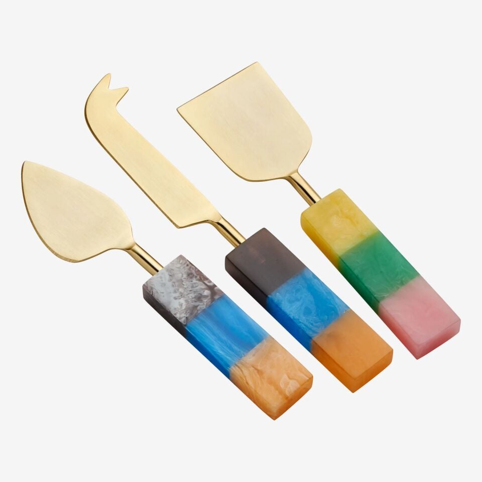 3'lü Peynir Seti Renkli Resin