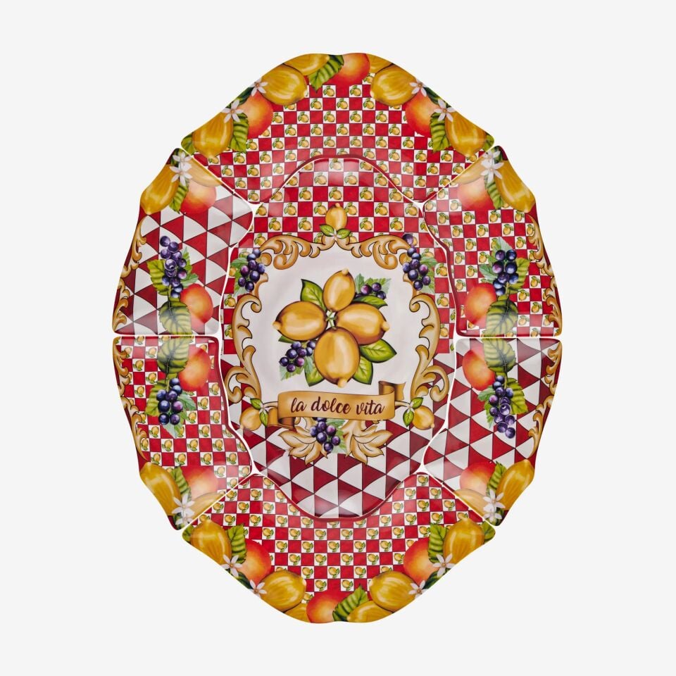 Capri Limon Buketi Meze Tabağı 7'li Set