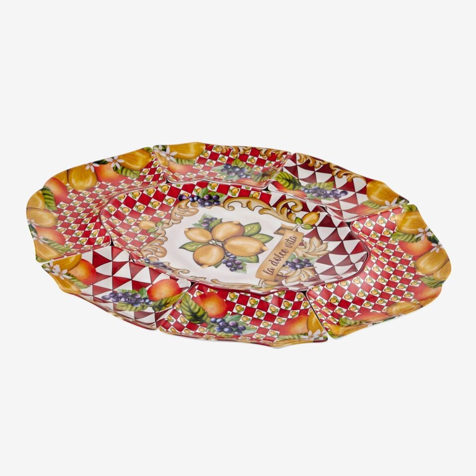 Capri Limon Buketi Meze Tabağı 7'li Set
