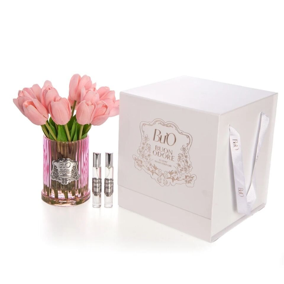 Silver Rozet Lale Luxury Home Perfume Pembe